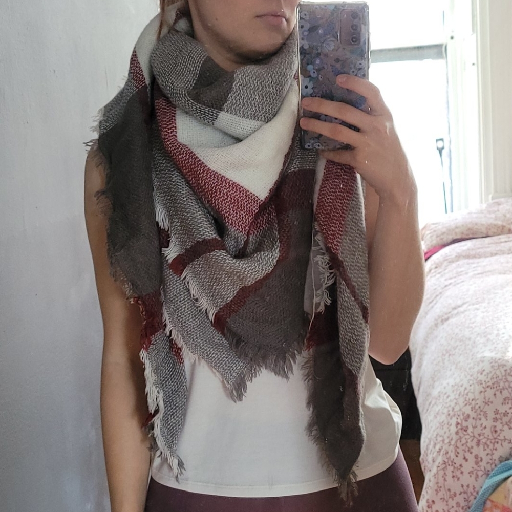 Plaid Blanket Scarf